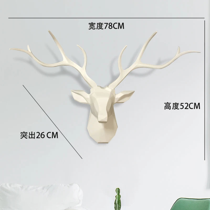 3D Rådjurshuvud Väggdekoration – Djurskulptur Stag Sovrum & Vardagsrum