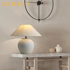 Wabi-Sabi Keramisk Bordslampa Svart – Japansk Retro
