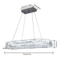 Nordisk Oval Kristalltakkrona – Lyxig LED Hotell & Hem