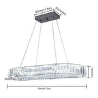 Nordisk Oval Kristalltakkrona – Lyxig LED Hotell & Hem