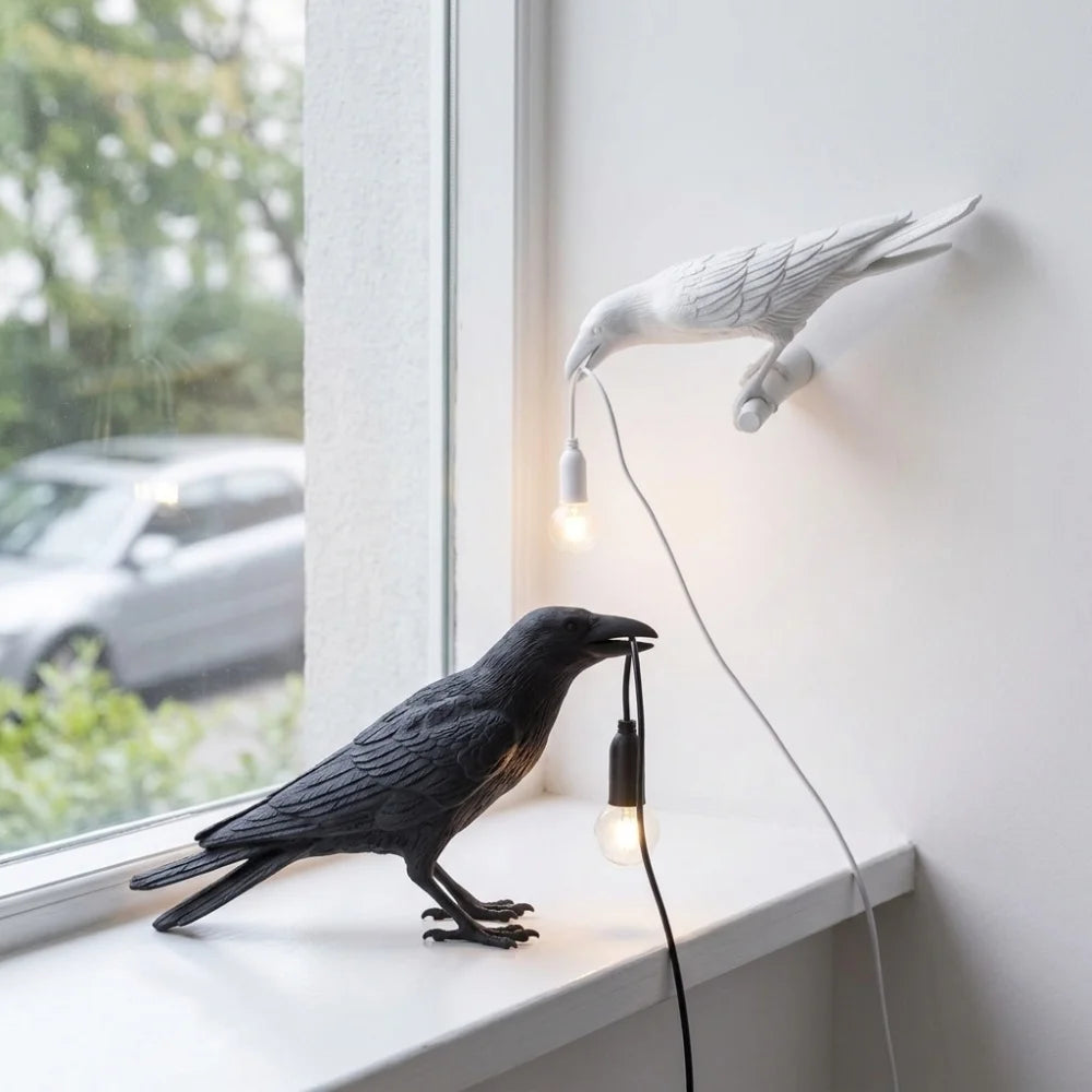 Lyckofågel Bordslampa Resin – Modern Animal Design