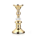 Europeisk Guld Pelare Ljusstake Vintage – Antislip Botten Olika Storlekar