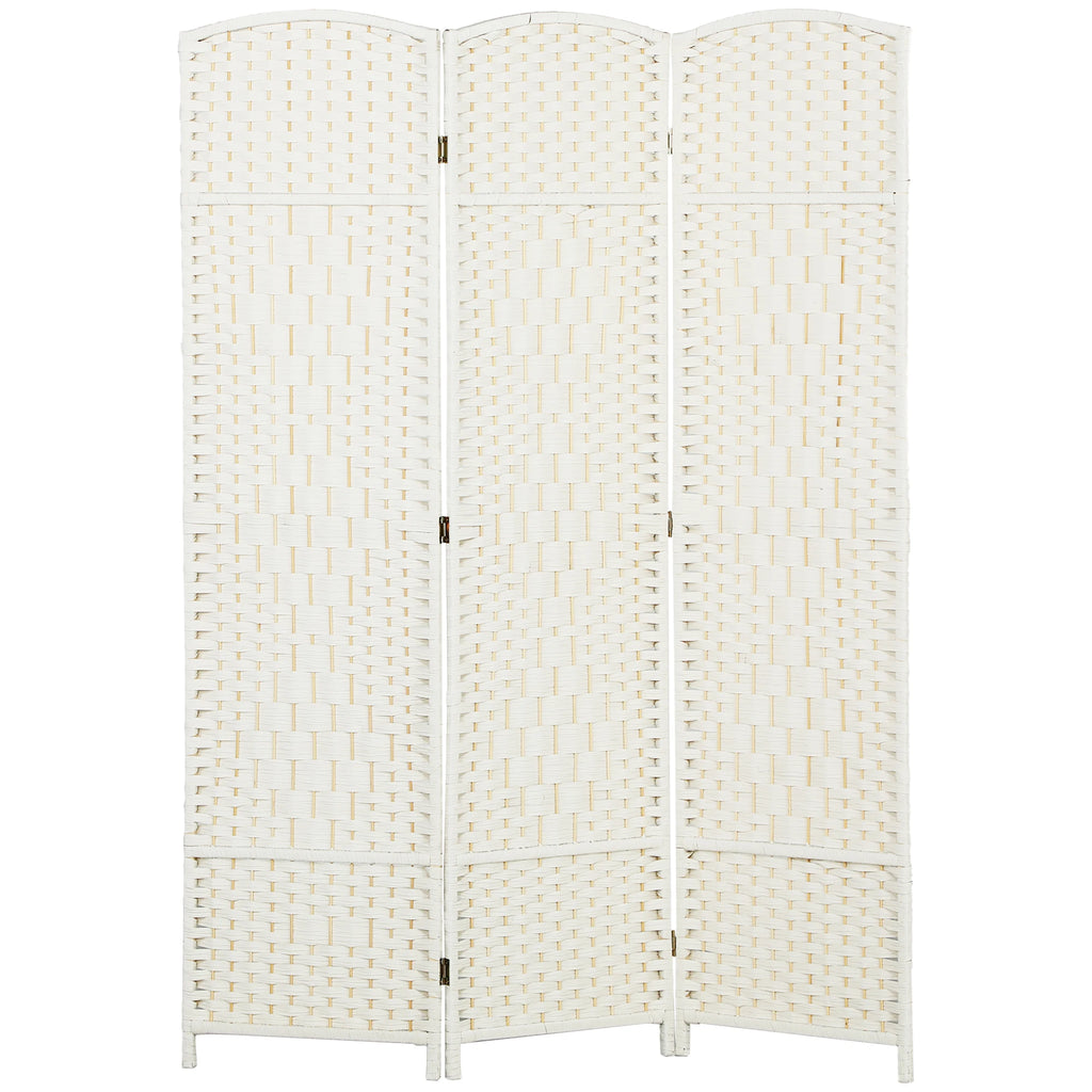 Trä Rumsavdelare 3 Paneler 135×180 cm Vit – Vikbar Skärm Sovrum & Vardagsrum