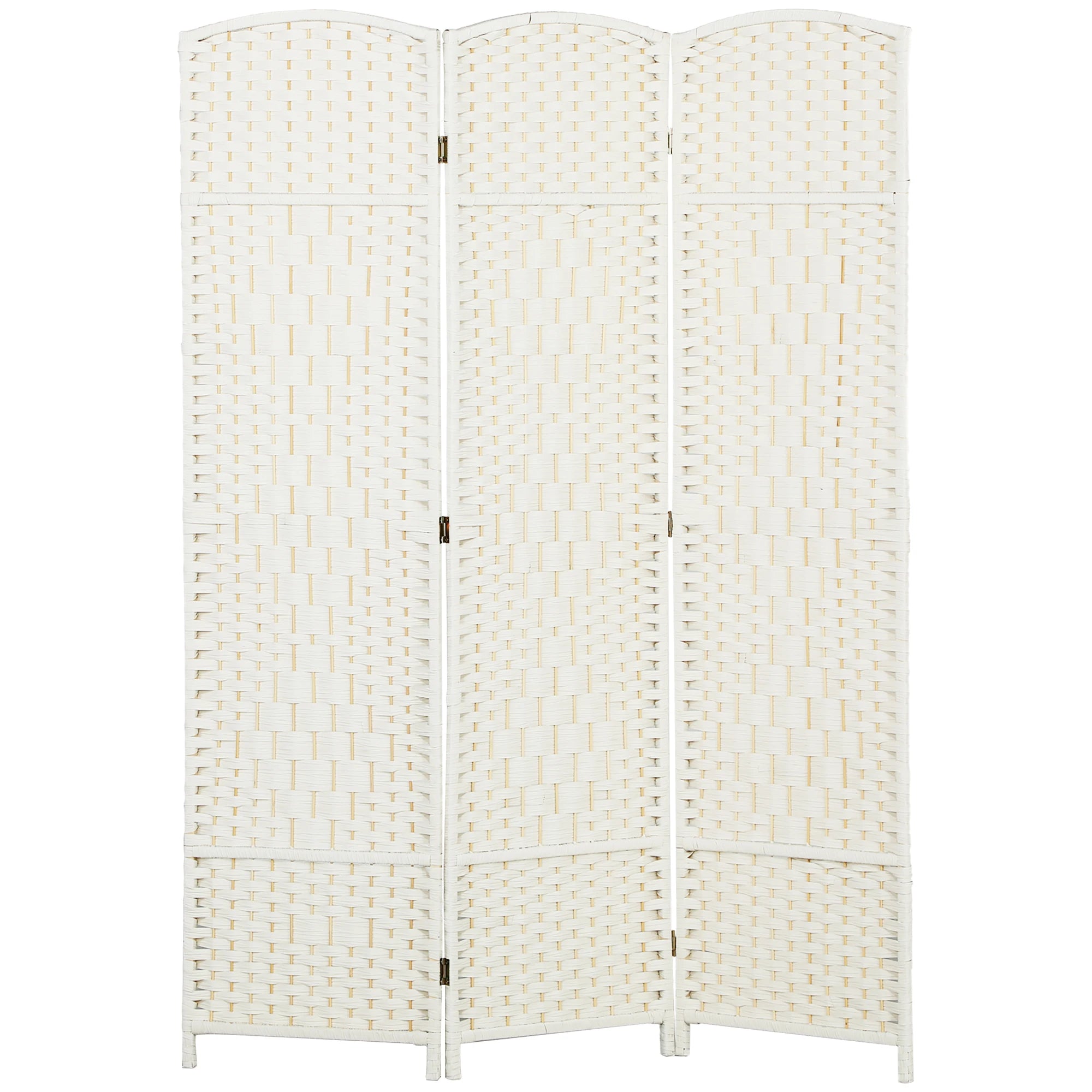 Trä Rumsavdelare 3 Paneler 135×180 cm Vit – Vikbar Skärm Sovrum & Vardagsrum