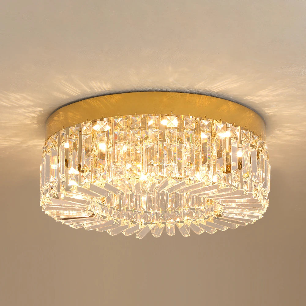 Kristall Takkrona Guld 40-50 cm – Lyxig Modern LED