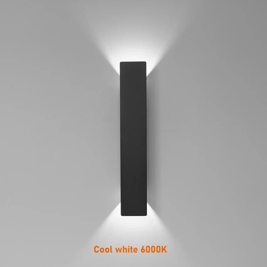 Utomhus LED Vägglampa IP65 – Svart & Vit Aluminium