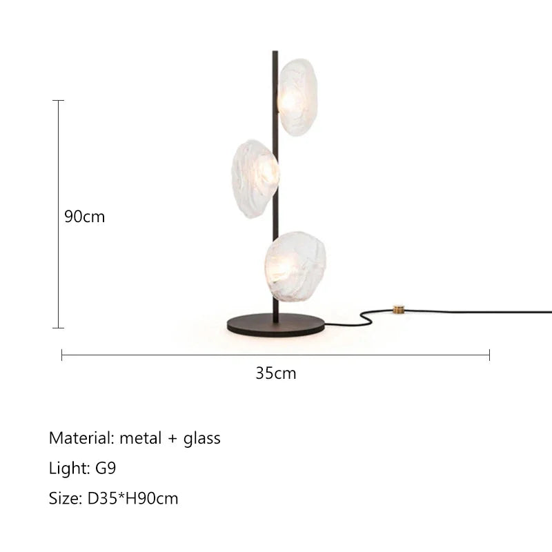 Nordisk Modern Glas Golvlampa LED – Hörn, Hotell & Vardagsrum