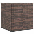 Utomhus Trädgårdskuddsbox 100×97,5×104 cm Rattan-look – Brun Patio & Balkong