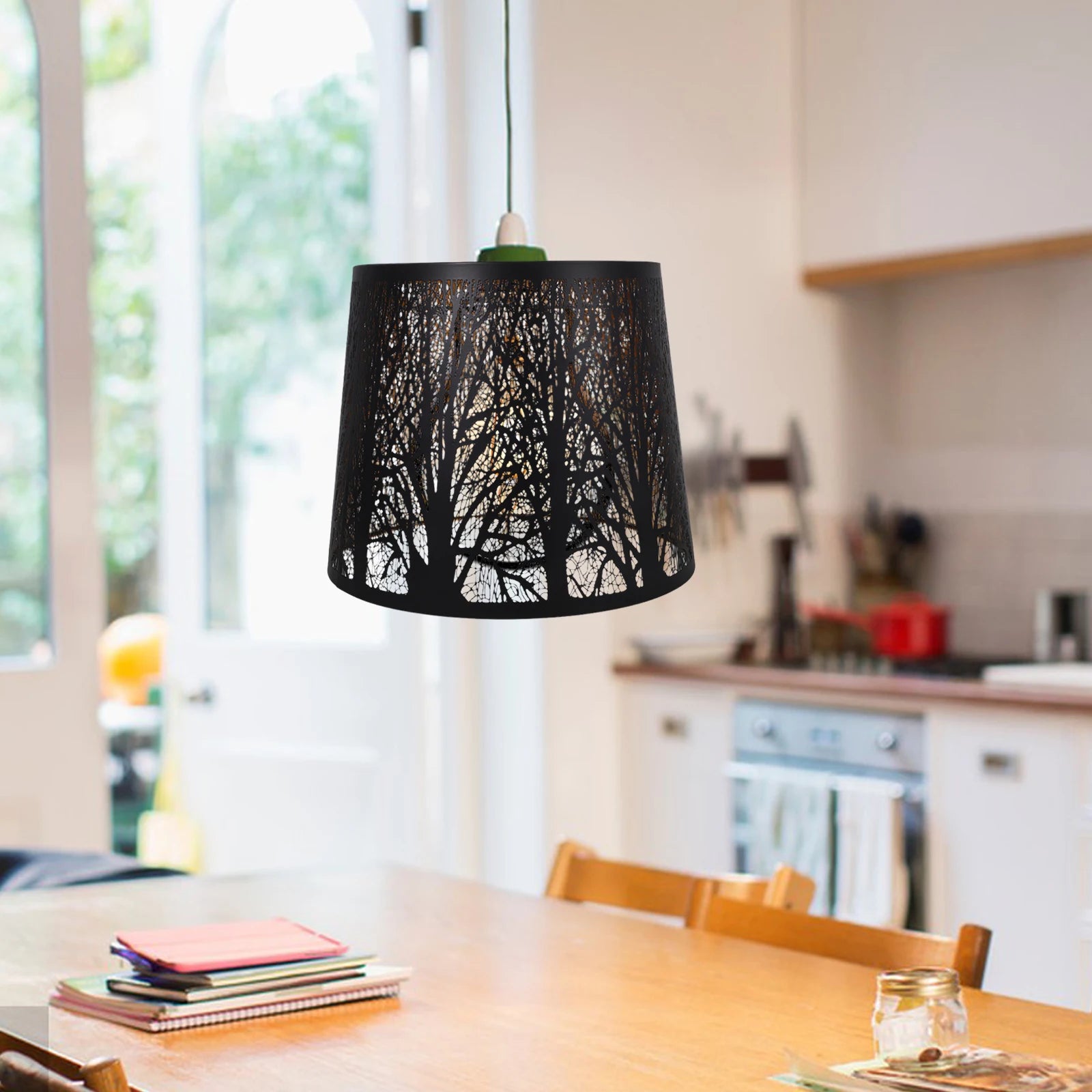 Vintage Järn Genombruten Lampskärm – Dekorativ Metallskärm Ersättning