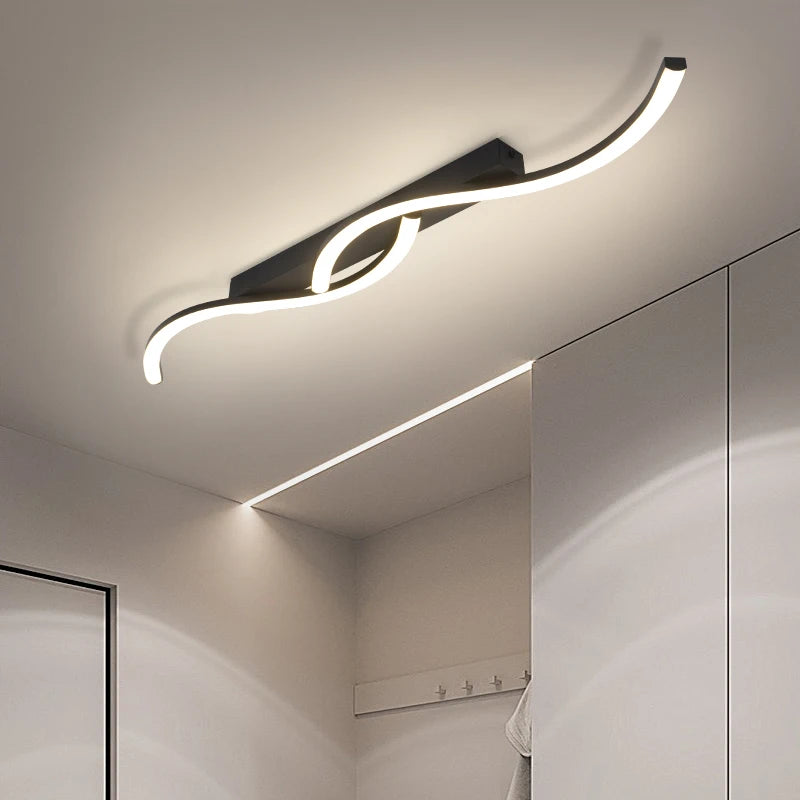 Modern Minimalist Svart Taklampa LED – Kontor & Sovrum