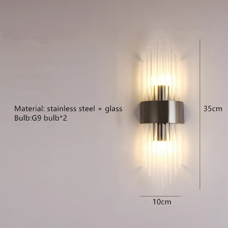 Ljuslyx Guld LED Vägglampa – Vardagsrum & Trappa