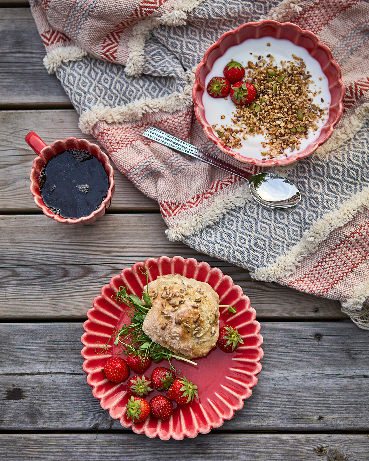 NILLA Filt, Rosa/blå 2st