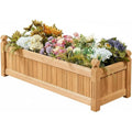 Upphöjd Odlingslåda Trä 100×40×35 cm – Rektangulär Trädgård & Balkong