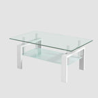 Soffbord Tempererat Glas – Vit, Modern