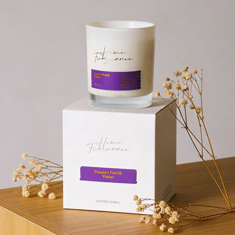 Aromljus Passionsfrukt & Viol Sojvax – Sovrum & Långvarig Hemfragrans