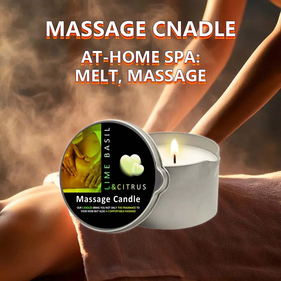Massageolja Doftljus Amber & Vanilj 60ml – Sojvax Fuktgivande Jul Present