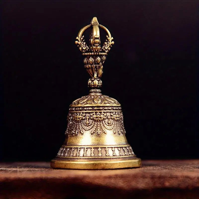 Mässing Tibetansk Droppklocka Nyckelring – Kreativ Hemdekor Vindspel Present