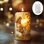 Påskformad Doftljussilikonform – Jesus & Kanin Resin Gjutform Hantverk