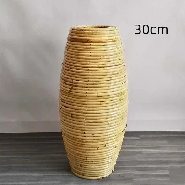 Naturlig Rattan Golvvas 30/40 cm Handvävd – Nordisk Vardagsrum & Hall