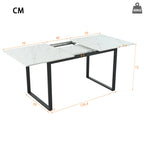 Utdragbart Matbord 140-180 cm – Marmordekor