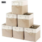 6-Pack Vikbara Linnekuber 28×28×28 cm – Garderobsorganisering med Rephandtag