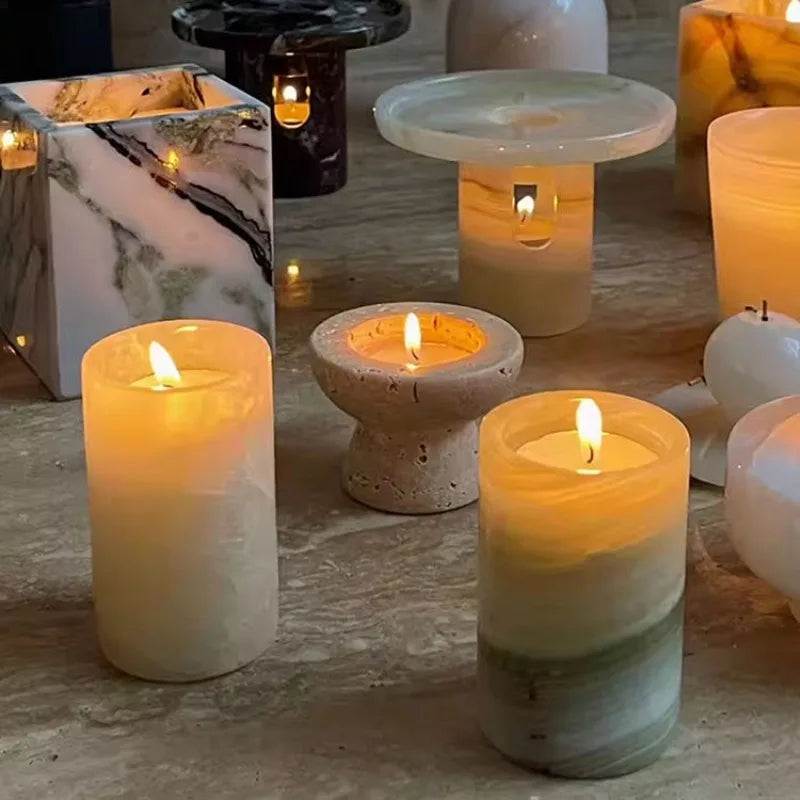 100% Naturlig Marmor Ljusstake – Romantisk Designer Hotell & Restaurant