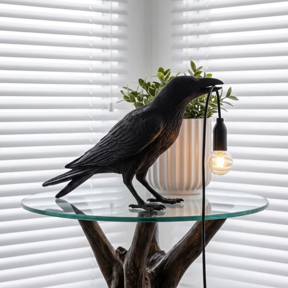 Lyckofågel Bordslampa Resin – Modern Animal Design