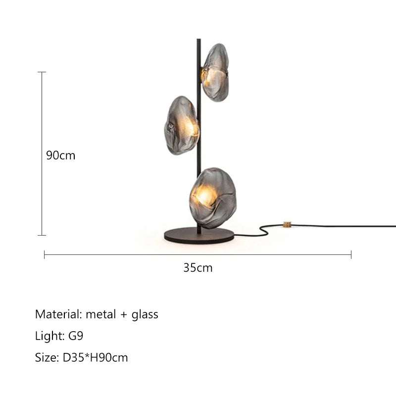 Nordisk Modern Glas Golvlampa LED – Hörn, Hotell & Vardagsrum