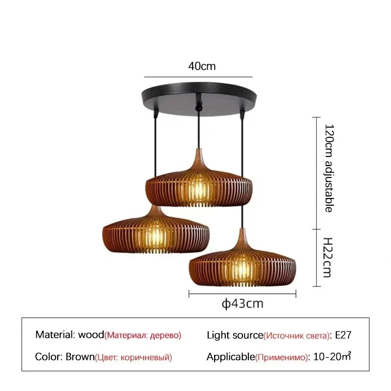 Wabi-Sabi Minimalist Hänglampa LED – Genombruten Vintage Köksö & Sovrum