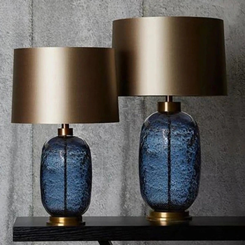 Amerikansk Blå Glasgolvlampa – Varm LED Sovrum