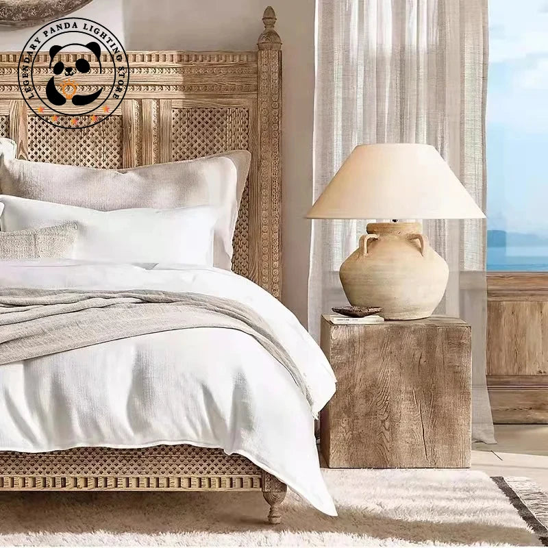 Nordisk Wabi-Sabi Retro Bordslampa – Handgjord Hotell