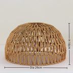Handflätad Retro Papperslampskärm – Rattan Hänglampa Kafé & Hotell