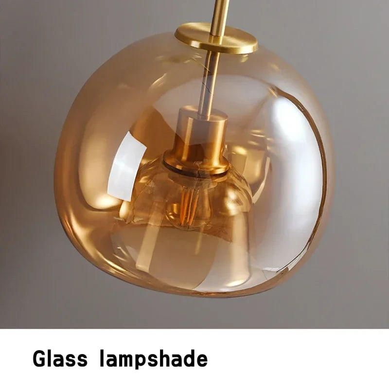 Nordisk Cognac Glas Taklampa LED – Minimalist Vardagsrum