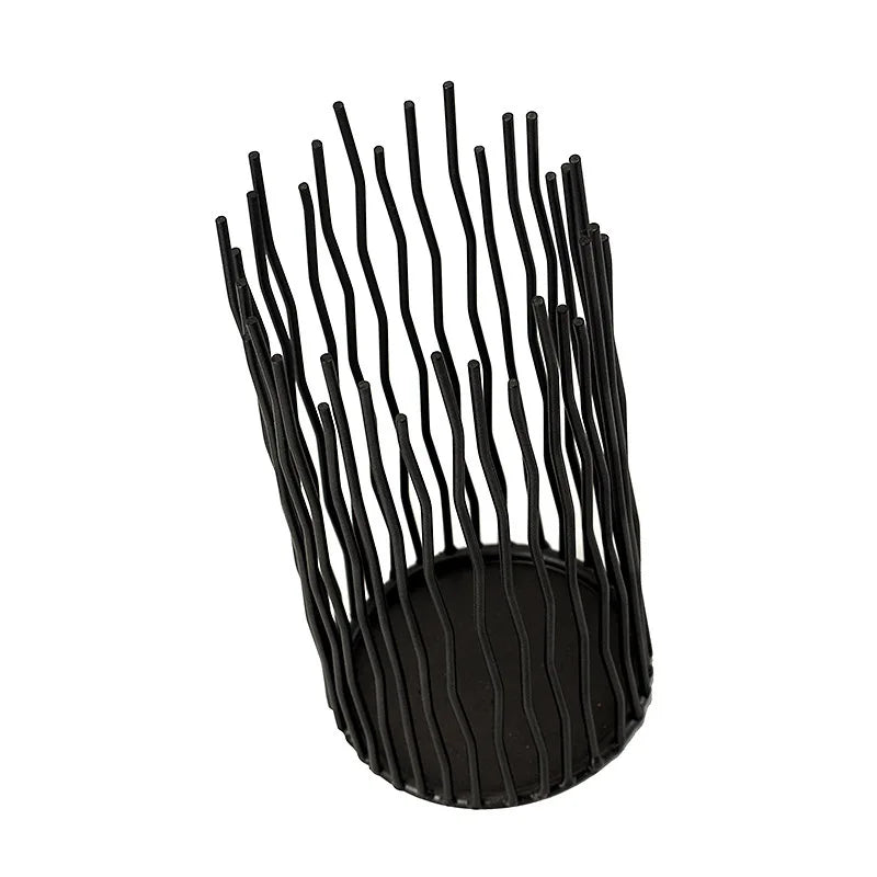 Nordisk Lyx Järnlykta Ljuslykthållare Cylinder – Skrivbord & Bröllopsdekor