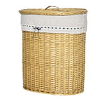 Wickertvättkorg Naturlig Rattan – Avtagbar Innerpåse & Tätande Lock