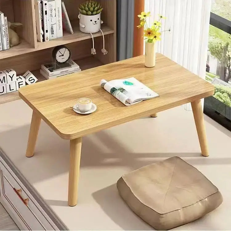 Litet Soffbord 60x40 cm – Svart/Vit/Trä