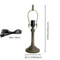 Vintage Lampfot Antik Mässing – E27/E26 för 20–30 cm Lampskärm