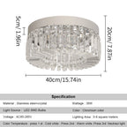 Kristall Takkrona Guld 40-50 cm – Lyxig Modern LED