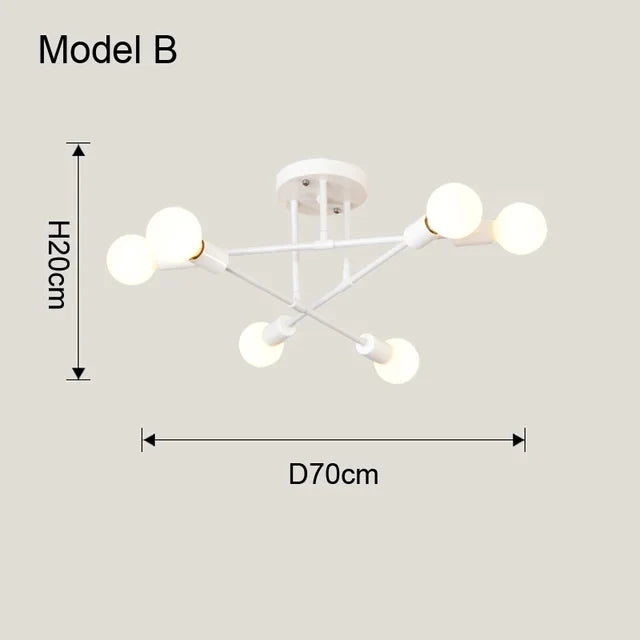 Nordisk Minimalist Hänglampa LED – Svart & Guld