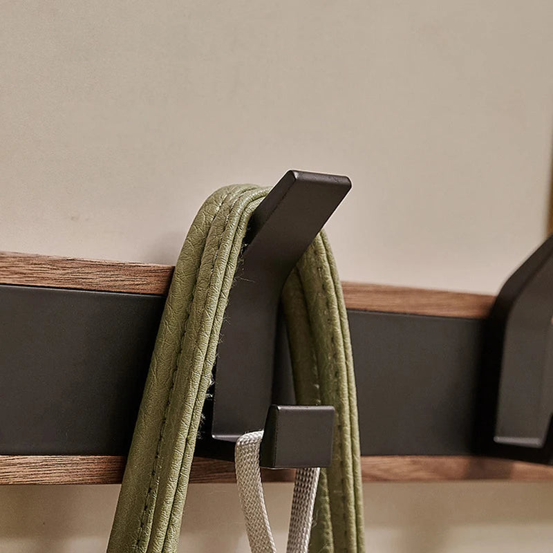 BAKALA Svart Trä Väggkrok – Kappkrok Hall, Badrum, Kök & Sovrum