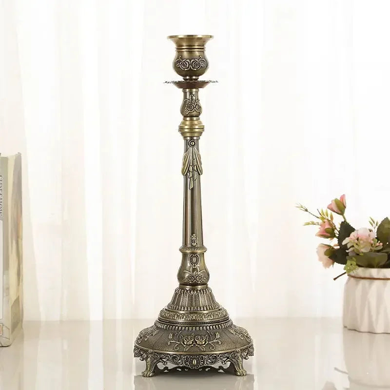 Brons Metallljusstake Restaurant & Bröllop – Dekorativt Bordsornament