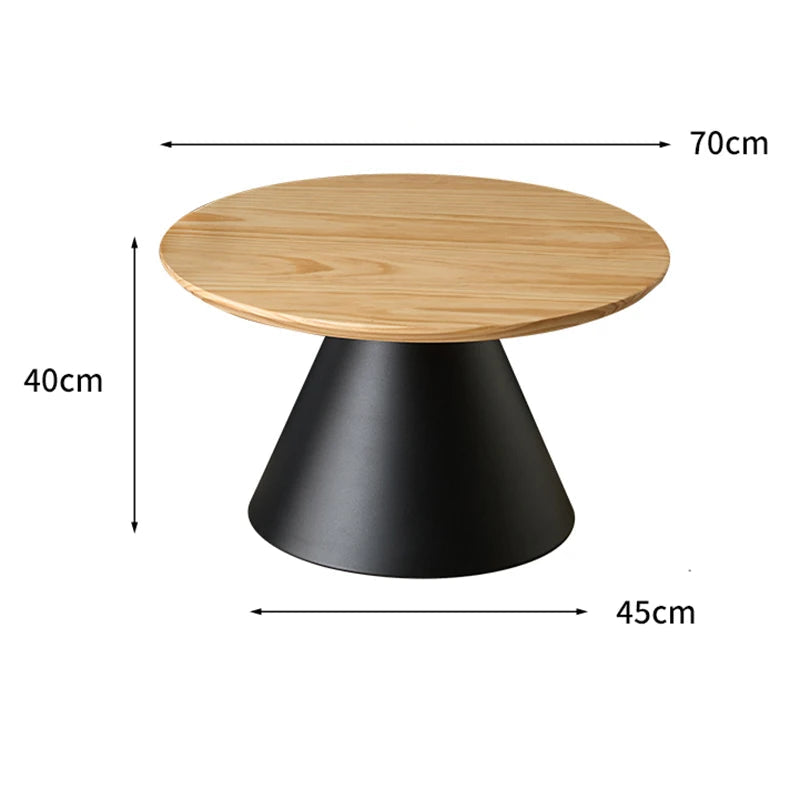 Runt Sidobord Metall – Avtagbar Nordisk