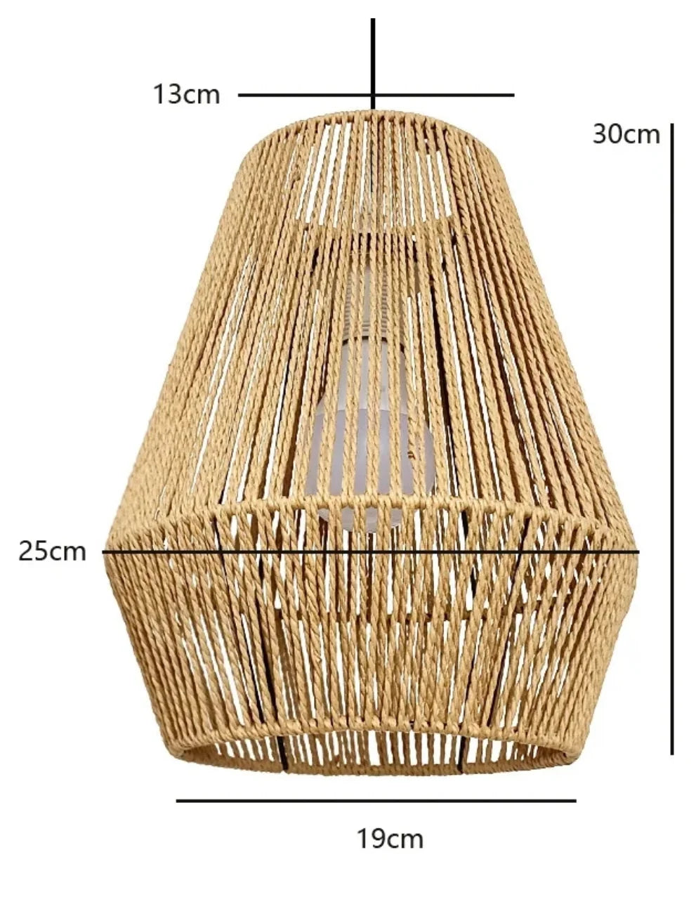 Handvävd Rattan Hänglampskärm – Retro Enkel Restaurant & Bar