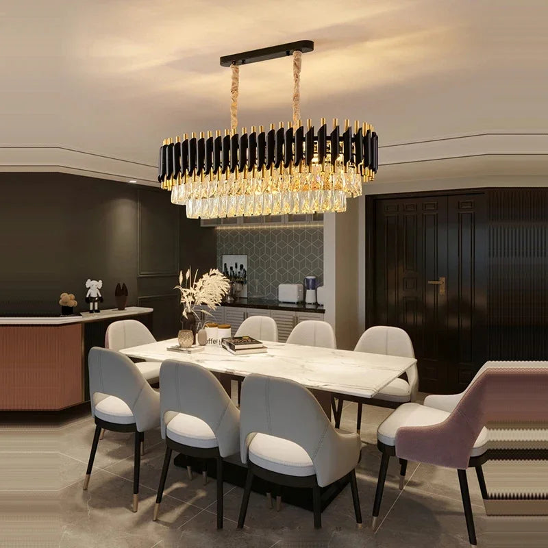 Lyxig Kristallkrona – Modern LED Taklampa Vardagsrum