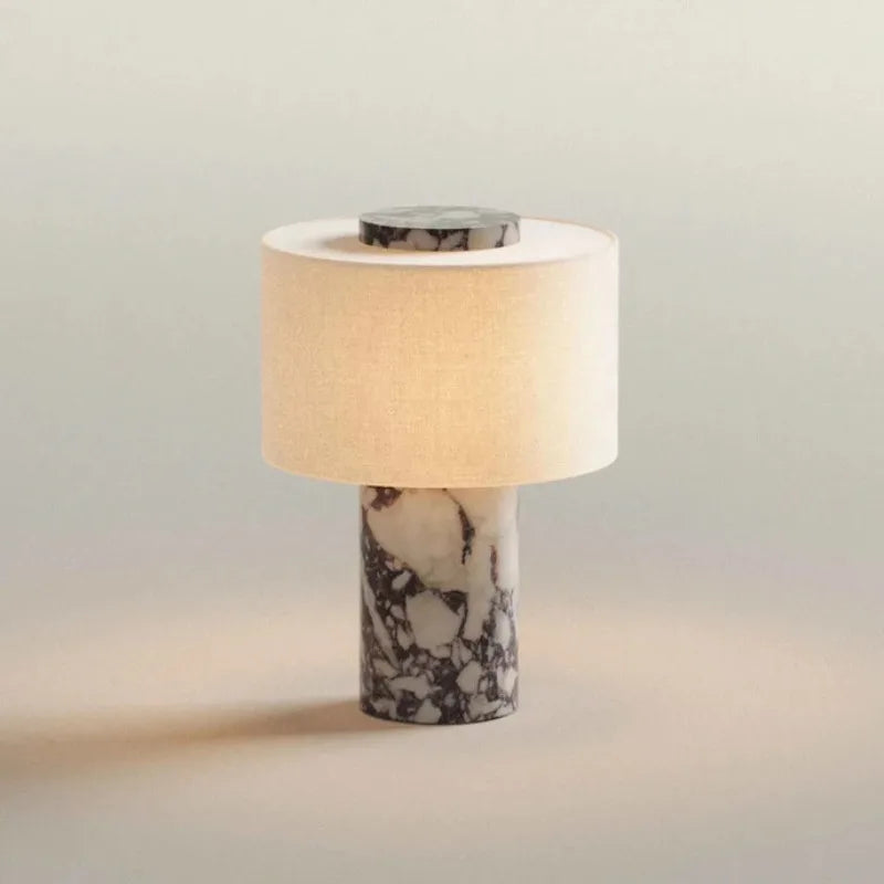 Marmor Bordslampa Touch – Cylinder Vittyg