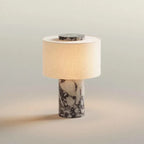 Marmor Bordslampa Touch – Cylinder Vittyg