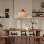Japansk Wabi-Sabi Rattan Hänglampa Handvävd – Boho E27 Restaurant & Köksö