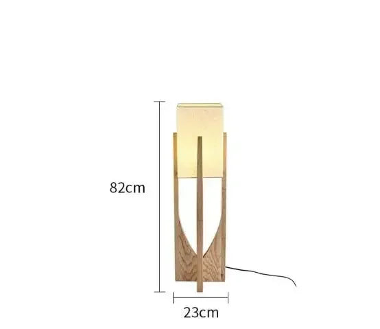 Nordisk Designer Trä Golvlampa – Teahouse & Hotell