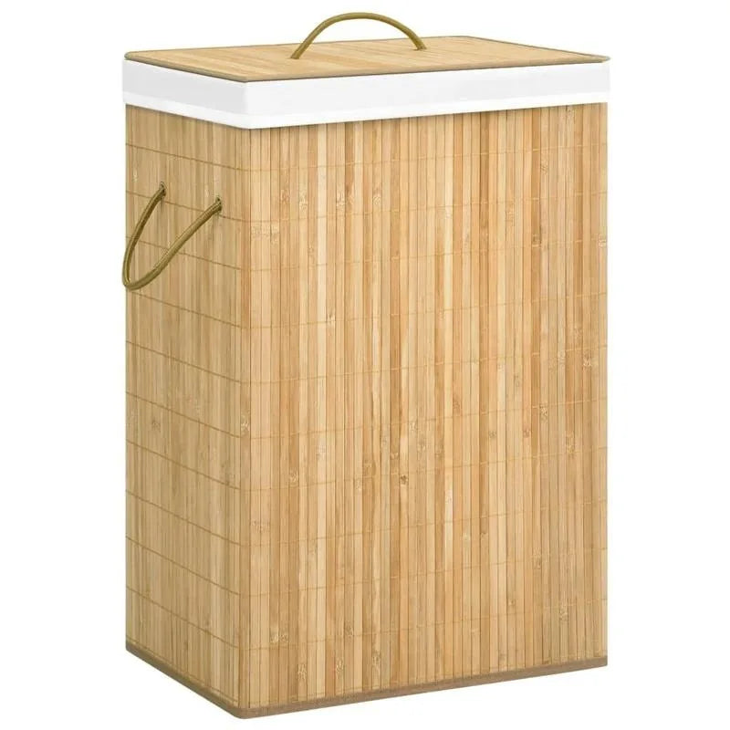 Bambu Tvättkorg 72 L 2 Sektioner – Tvättstuga & Badrum Sortering
