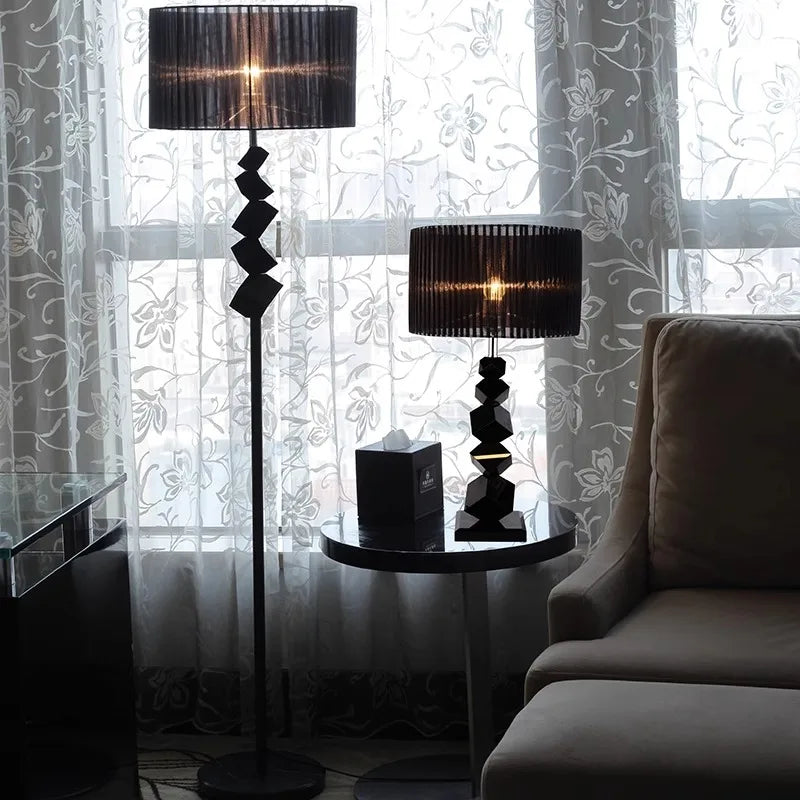 Lyxig Kristall Golvlampa Svart – Modern LED Atmosfärisk Sovrum